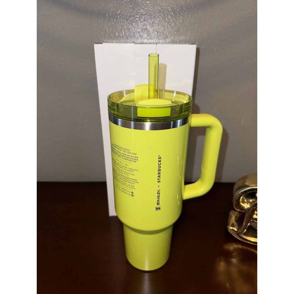 New! Stanley Starbucks Exclusive 2024 Summer Lime Green‎ Shimmer 40oz Tumbler